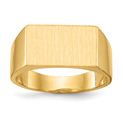 10K Yellow Gold 10Ky 9.0X15.0mm Closed Back Men'S Signet Ring