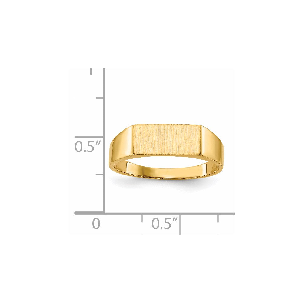 14K Yellow Gold 5.5x12.0mm Open Back Signet Ring
