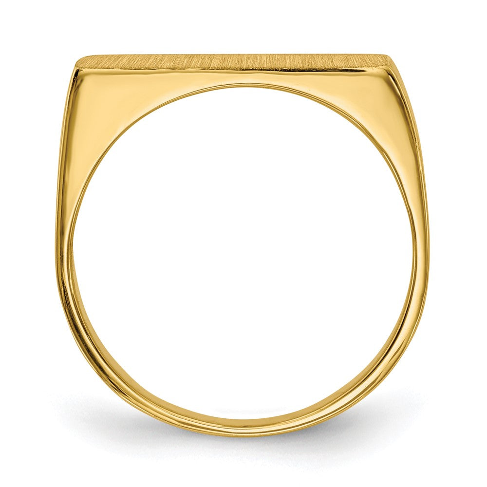 14K Yellow Gold 5.0x16.5mm Closed Back Signet Ring