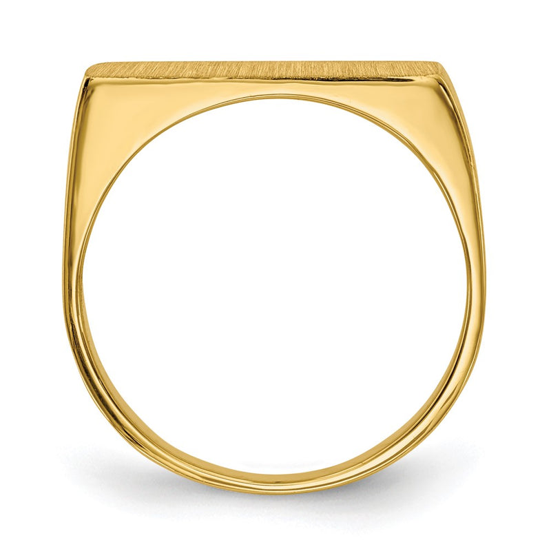 14K Yellow Gold 5.0x16.5mm Closed Back Signet Ring
