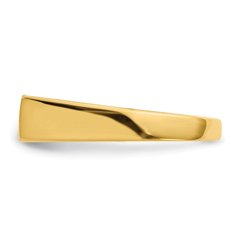 14K Yellow Gold 5.0x16.5mm Closed Back Signet Ring