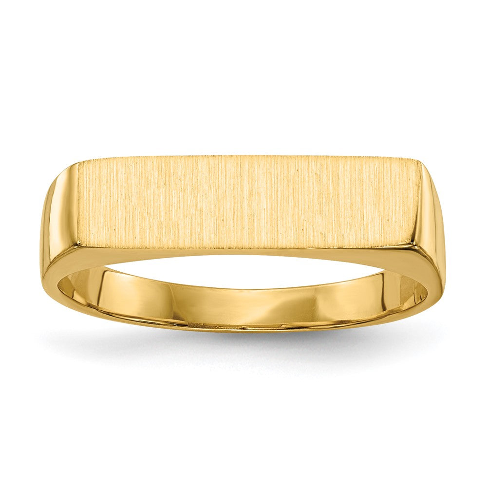 14K Yellow Gold 5.0x16.5mm Closed Back Signet Ring