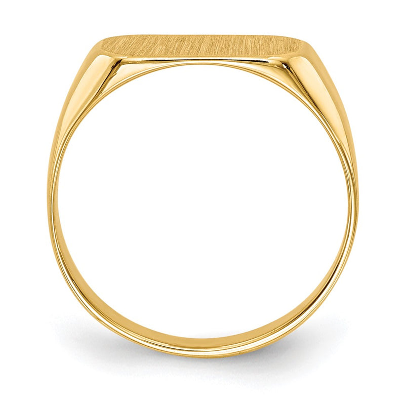 14K Yellow Gold 6.5x12.0mm Closed Back Children's Signet Ring