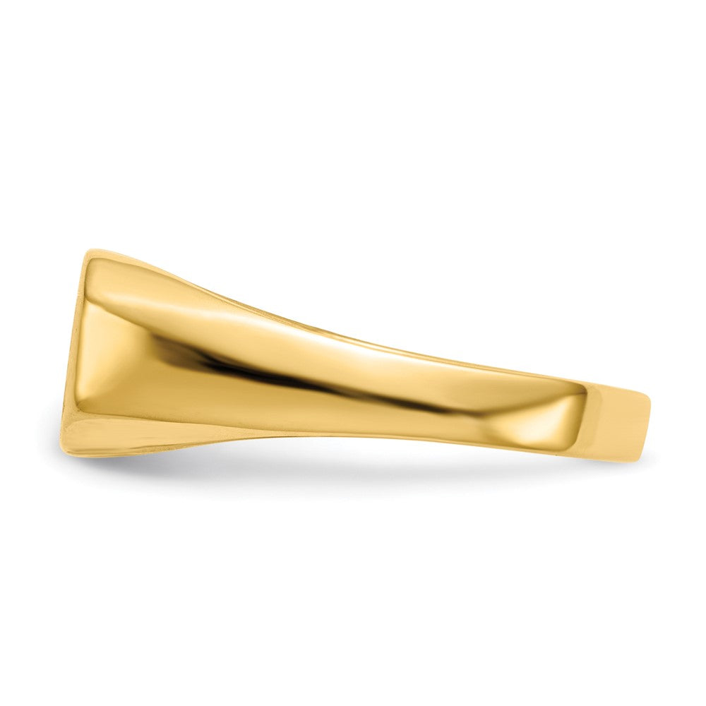 14K Yellow Gold 6.5x12.0mm Closed Back Children's Signet Ring