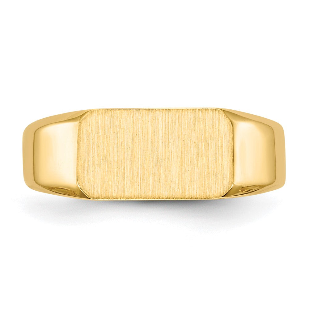 10K Yellow Gold 10Ky 6.5X11.5mm Closed Back Signet Ring
