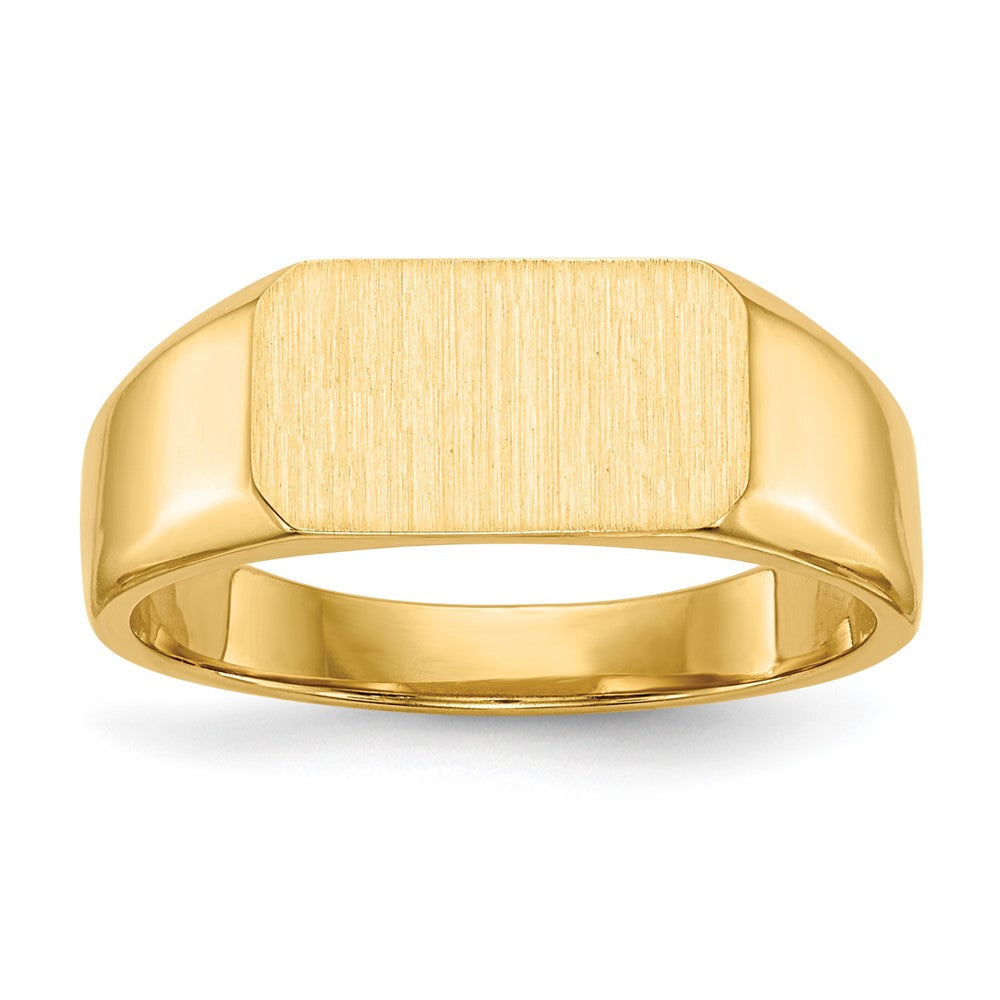 10K Yellow Gold 10Ky 6.5X11.5mm Closed Back Signet Ring