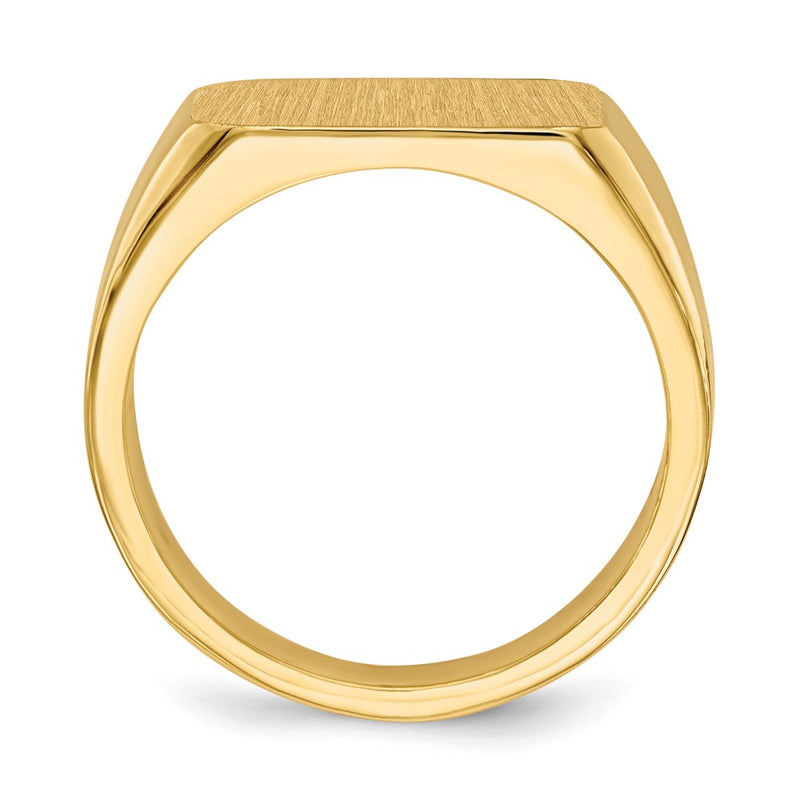 10K Yellow Gold 10Ky 10.0X15.0mm Closed Back Men'S Signet Ring