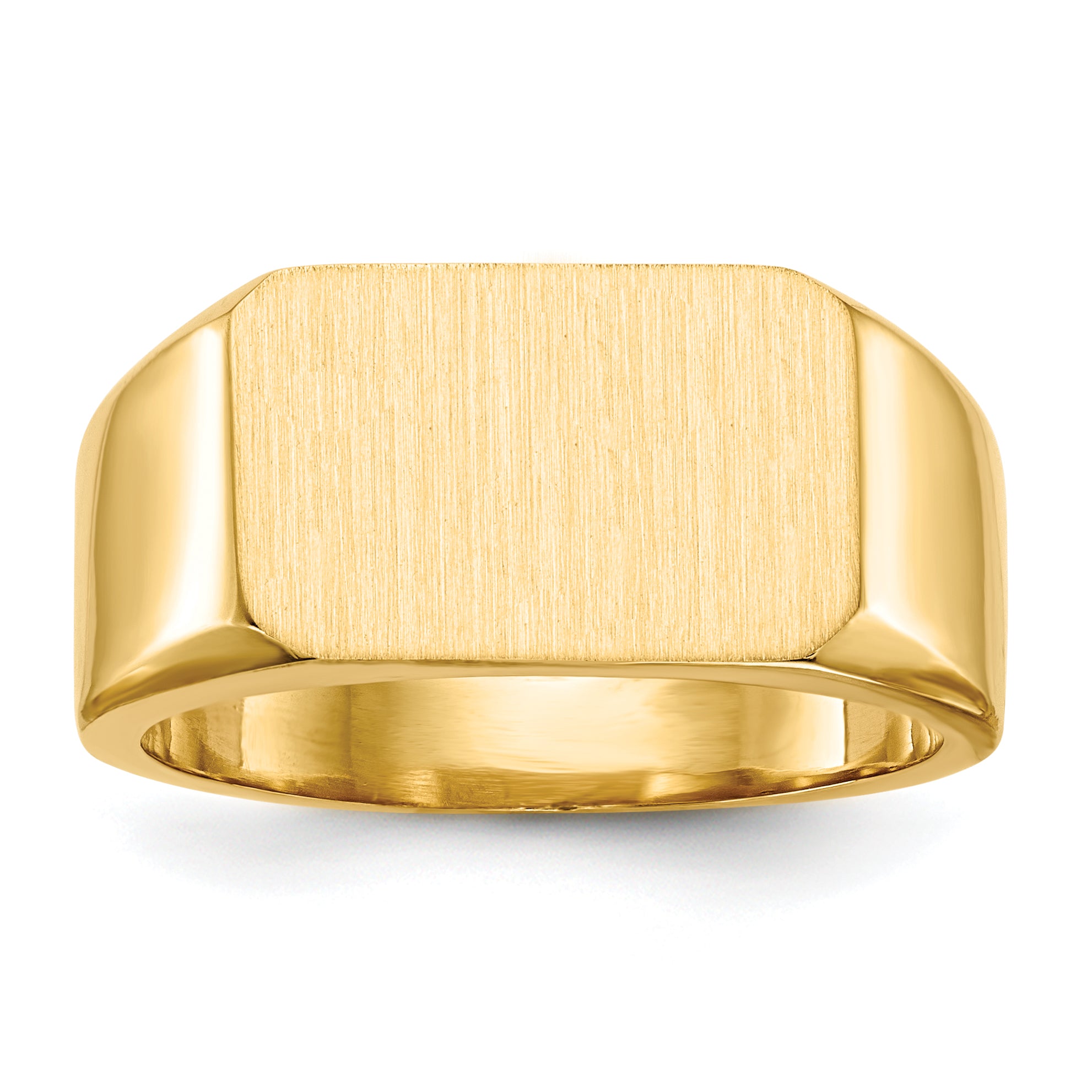 10K Yellow Gold 10Ky 10.0X15.0mm Closed Back Men'S Signet Ring