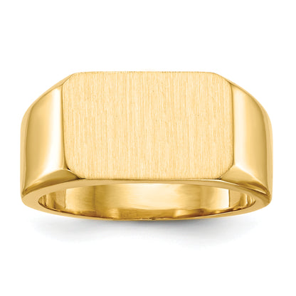 10K Yellow Gold 10Ky 10.0X15.0mm Closed Back Men'S Signet Ring