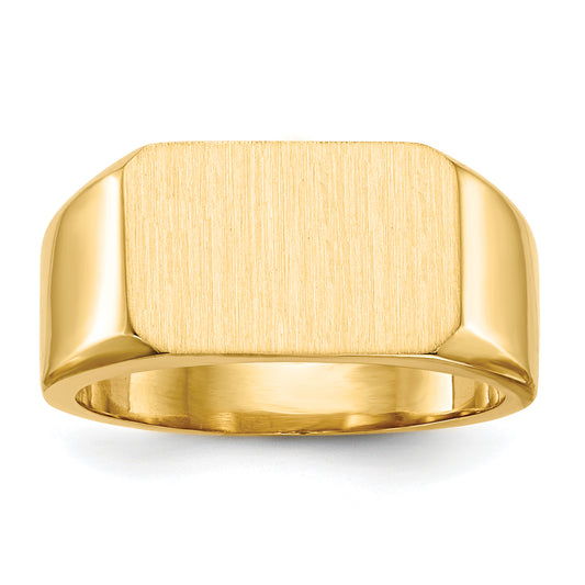 10K Yellow Gold 10Ky 10.0X15.0mm Closed Back Men'S Signet Ring