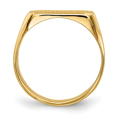 14K Yellow Gold 5.5x13.5mm Closed Back Signet Ring
