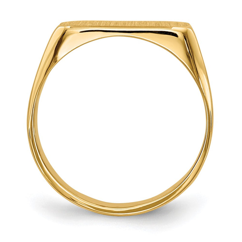 14K Yellow Gold 5.5x13.5mm Closed Back Signet Ring