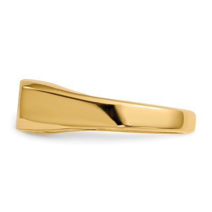 14K Yellow Gold 5.5x13.5mm Closed Back Signet Ring