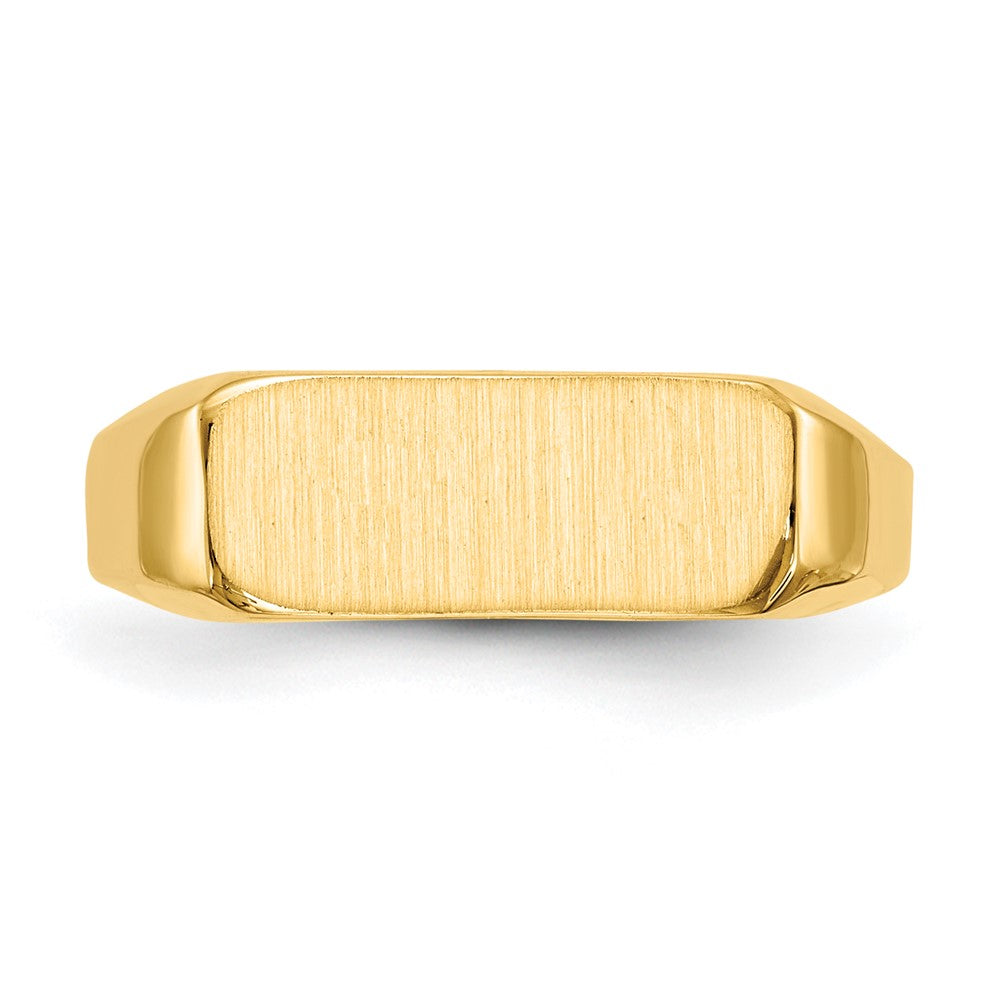 14K Yellow Gold 5.5x13.5mm Closed Back Signet Ring