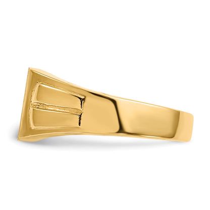 14K Yellow Gold 7.5x9.0mm Closed Back Signet Ring
