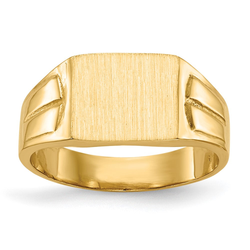 14K Yellow Gold 7.5x9.0mm Closed Back Signet Ring