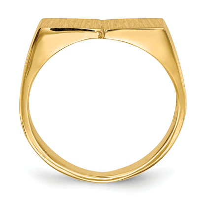 10K Yellow Gold 10Ky 10.0X17.0mm Open Back Men'S Signet Ring