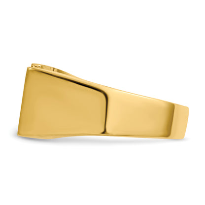 10K Yellow Gold 10Ky 10.0X17.0mm Open Back Men'S Signet Ring