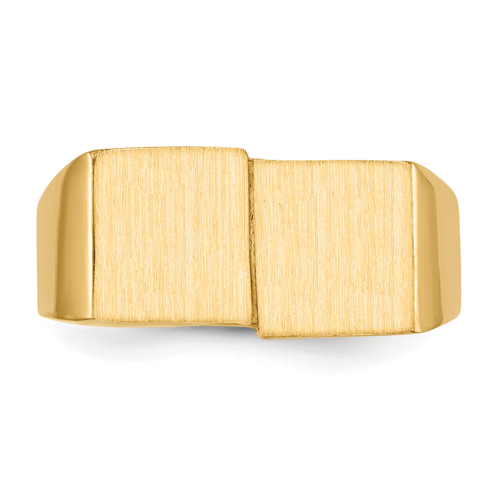 10K Yellow Gold 10Ky 10.0X17.0mm Open Back Men'S Signet Ring