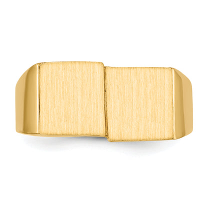 10K Yellow Gold 10Ky 10.0X17.0mm Open Back Men'S Signet Ring
