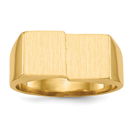 10K Yellow Gold 10Ky 10.0X17.0mm Open Back Men'S Signet Ring