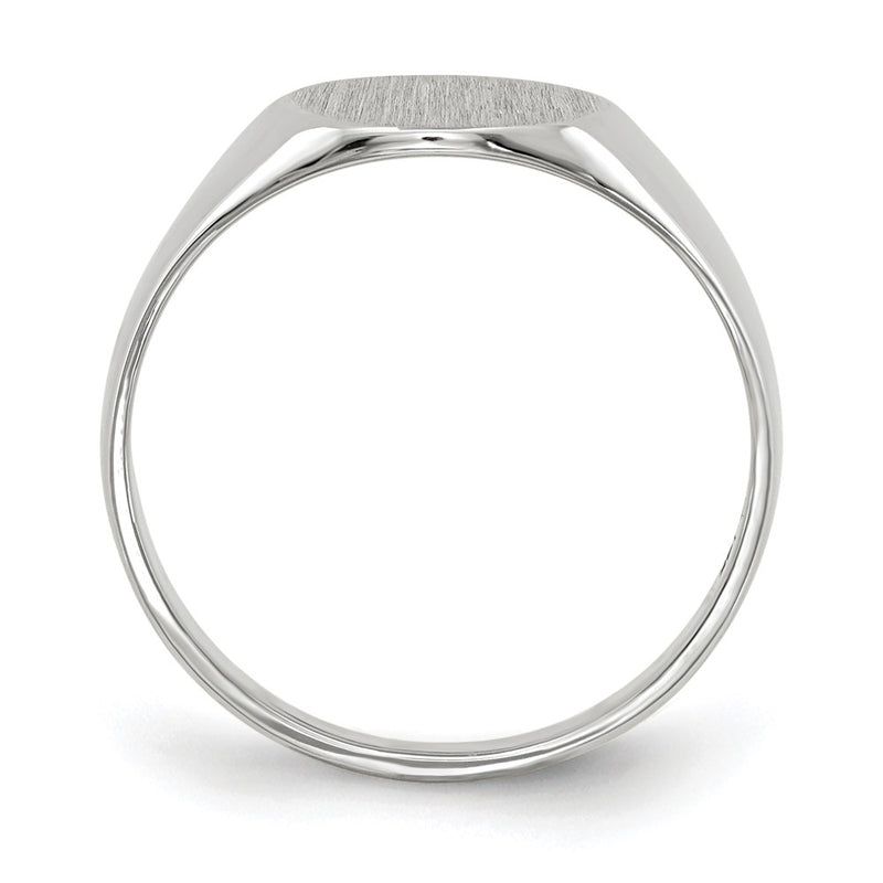 10K White Gold 9.0X9.0mm Closed Back Signet Ring