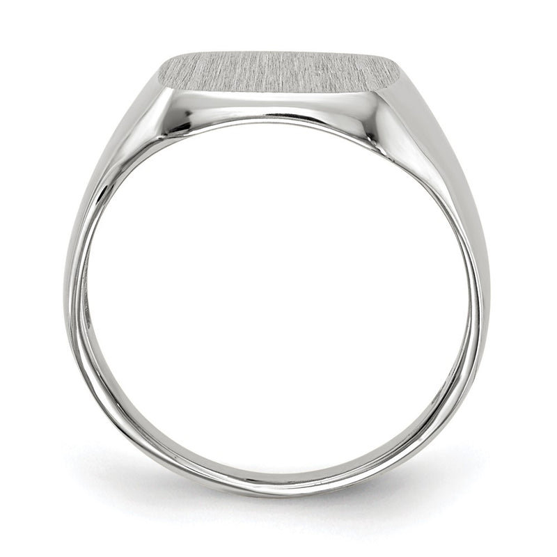 14K White Gold Signet Ring