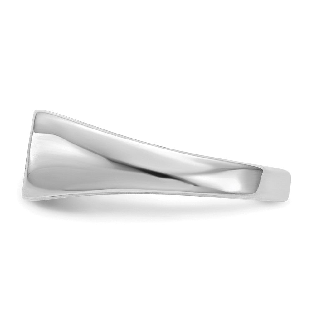 14k White Gold Signet Ring 10mmx6mm Open Back