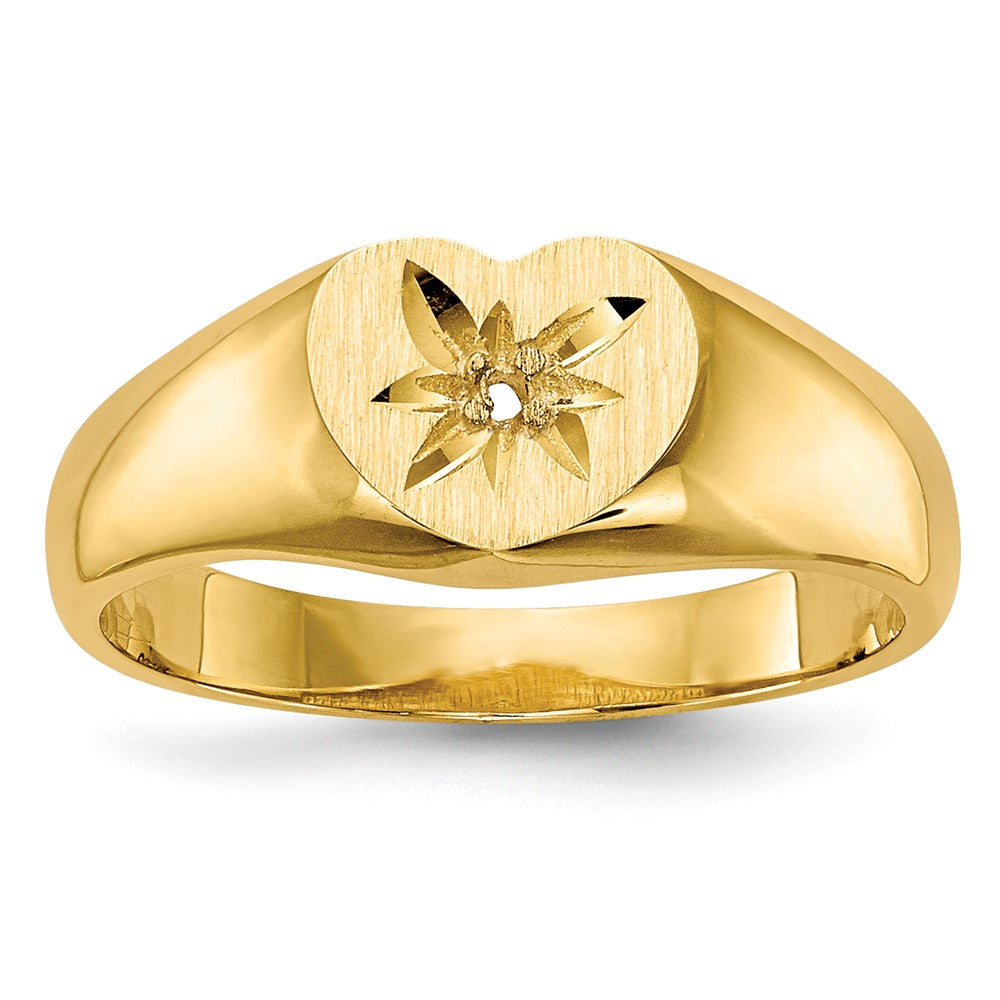 14K Yellow Gold Childs .005Ct. Diamond Ring Mounting