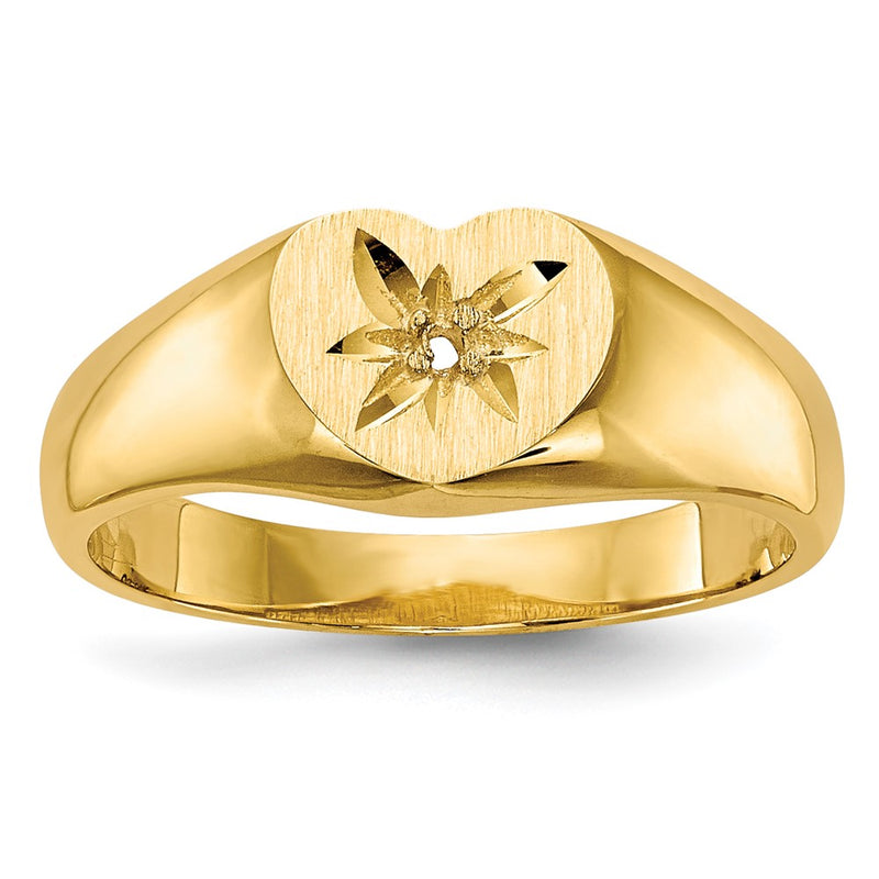 14K Yellow Gold Childs .005Ct. Diamond Ring Mounting