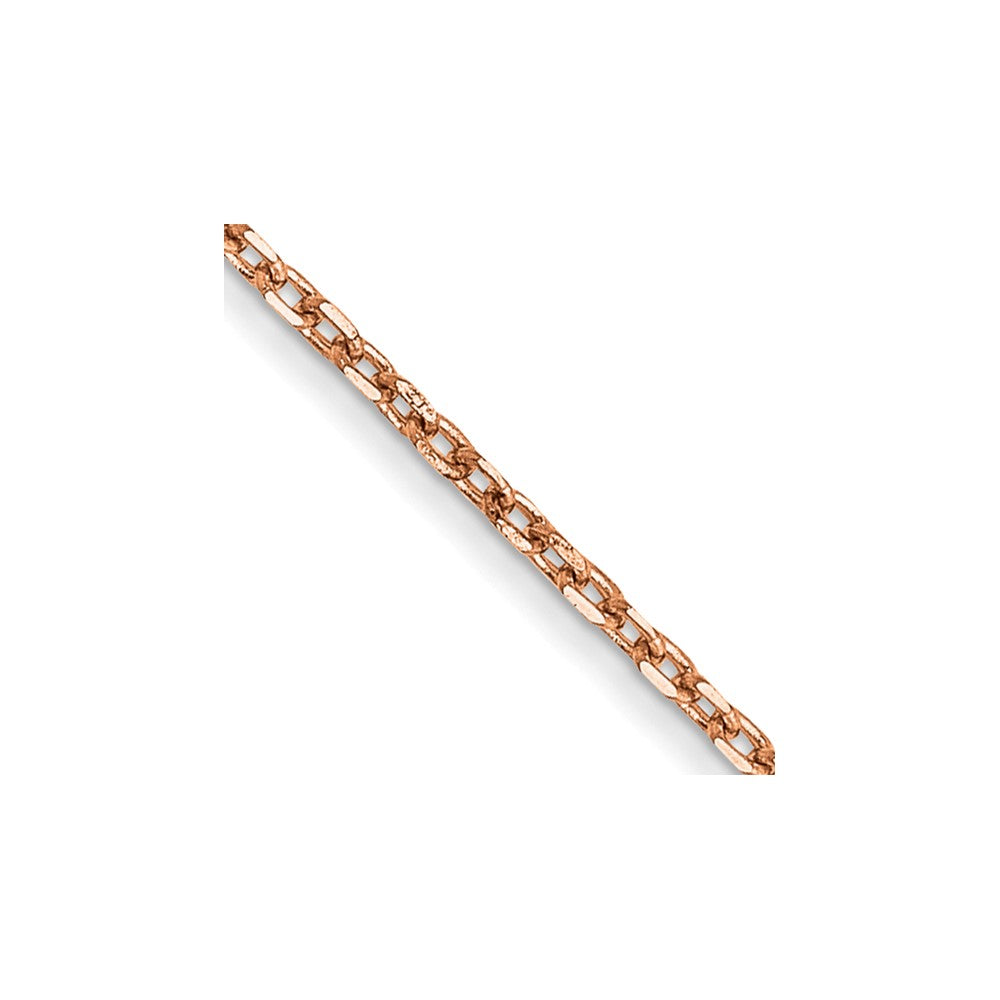 14K Rose Gold 1.0mm D/c Cable Chain