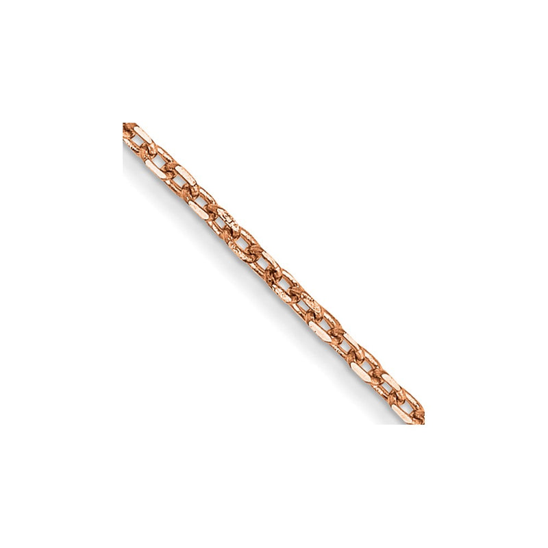 14K Rose Gold 1.0mm D/c Cable Chain