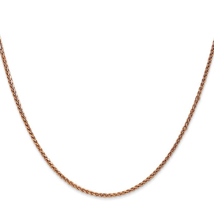 14K Rose Gold 30 Inch 1.7mm Diamond-Cut Spiga With Lobster Clasp Chain Necklace