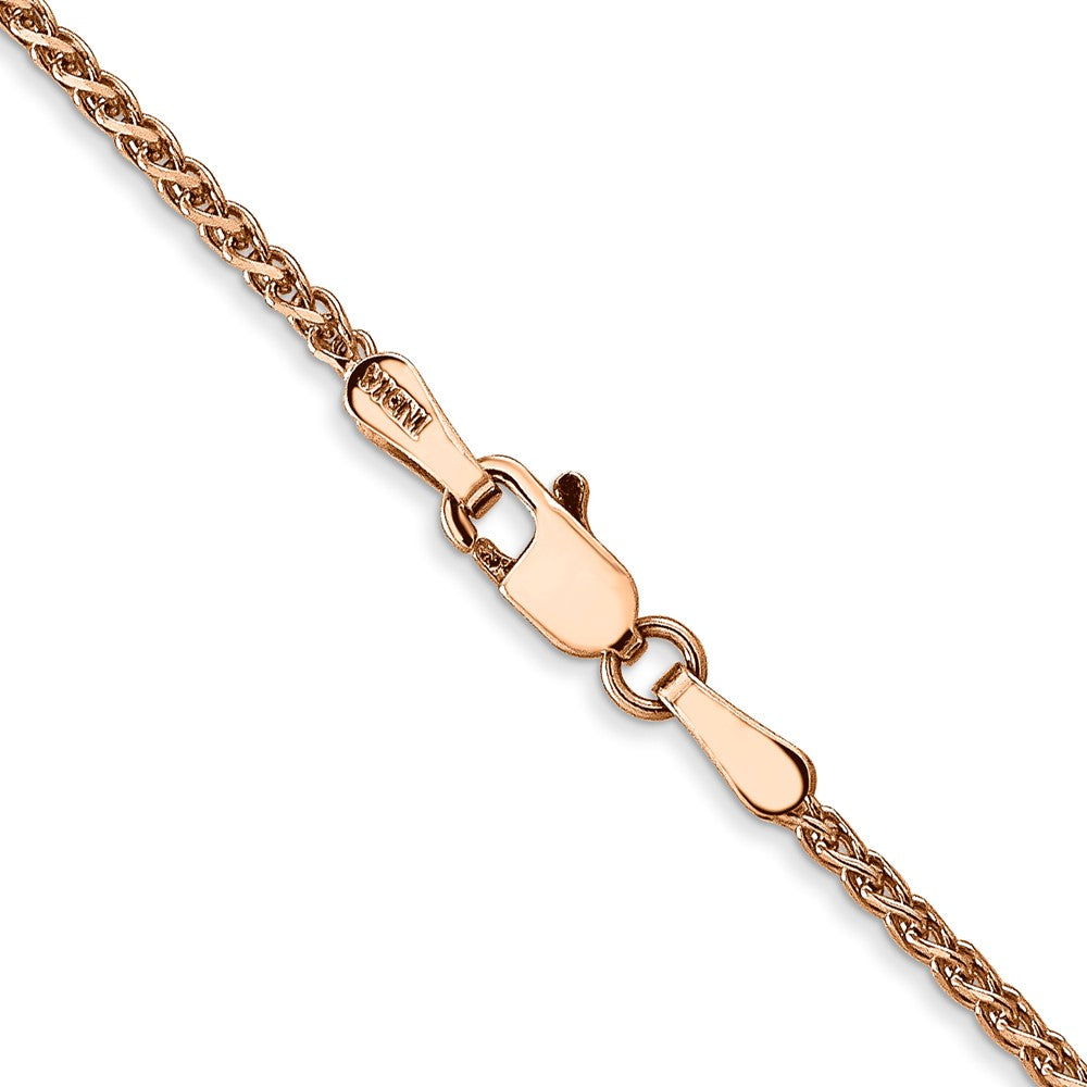 14K Rose Gold 18 Inch 1.7mm Diamond-Cut Spiga With Lobster Clasp Chain Necklace