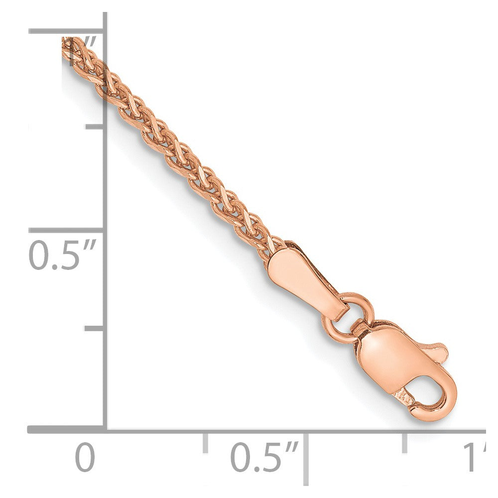 14K Rose Gold 1.7mm Diamond-Cut Spiga With Lobster Clasp Chain Bracelet