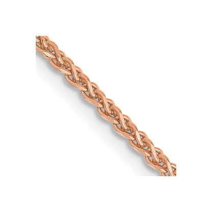 14K Rose Gold 18 Inch 1.7mm Diamond-Cut Spiga With Lobster Clasp Chain Necklace