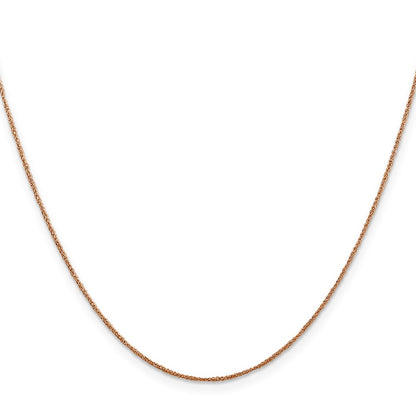 14K Rose Gold .7mm Ropa Chain Necklace