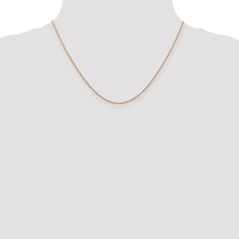 14K Rose Gold .7mm Ropa Chain Necklace