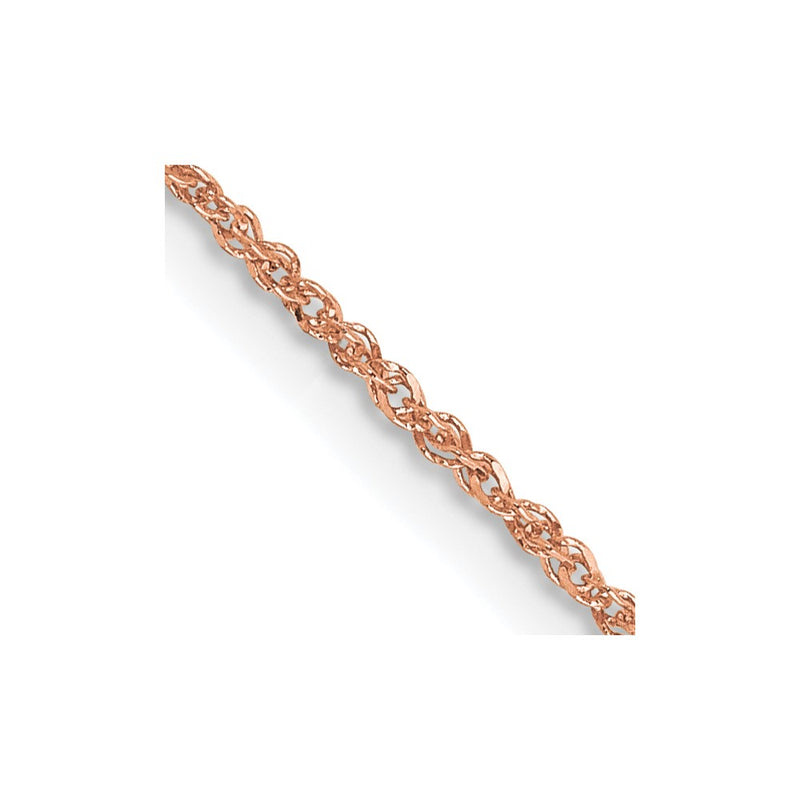 14K Rose Gold 1.10mm Ropa With Spring Ring Clasp Chain Necklace