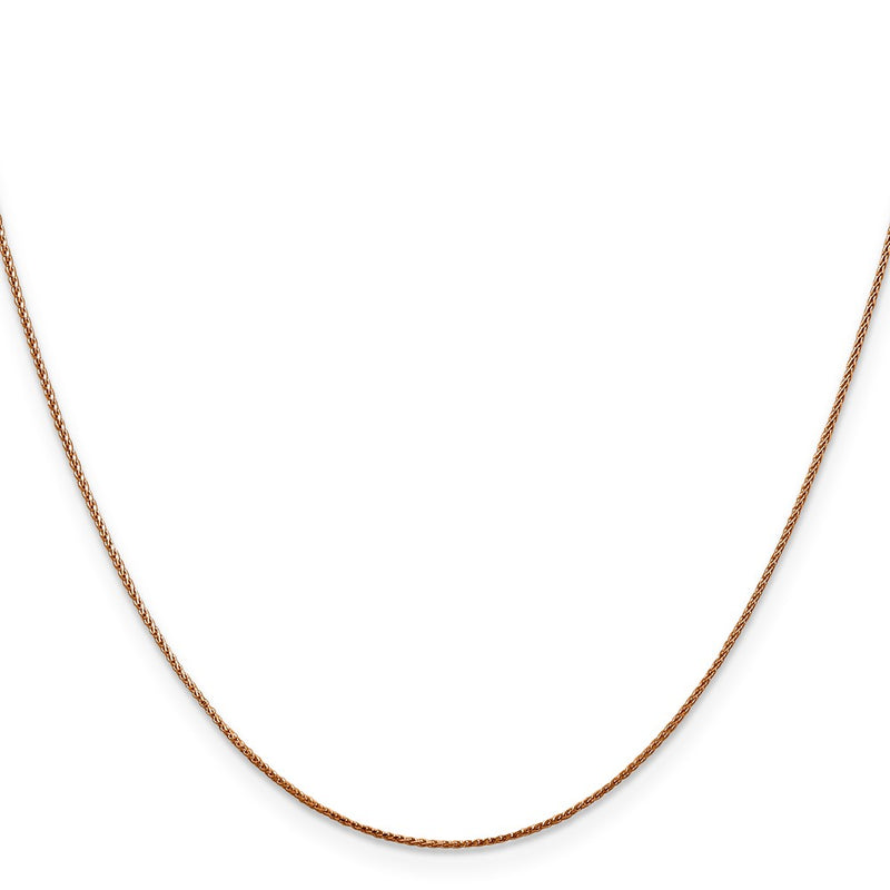 14K Rose Gold .85mm Diamond-Cut Spiga With Lobster Clasp Chain Necklace