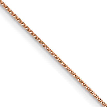 14K Rose Gold .85mm Diamond-Cut Spiga With Lobster Clasp Chain Necklace
