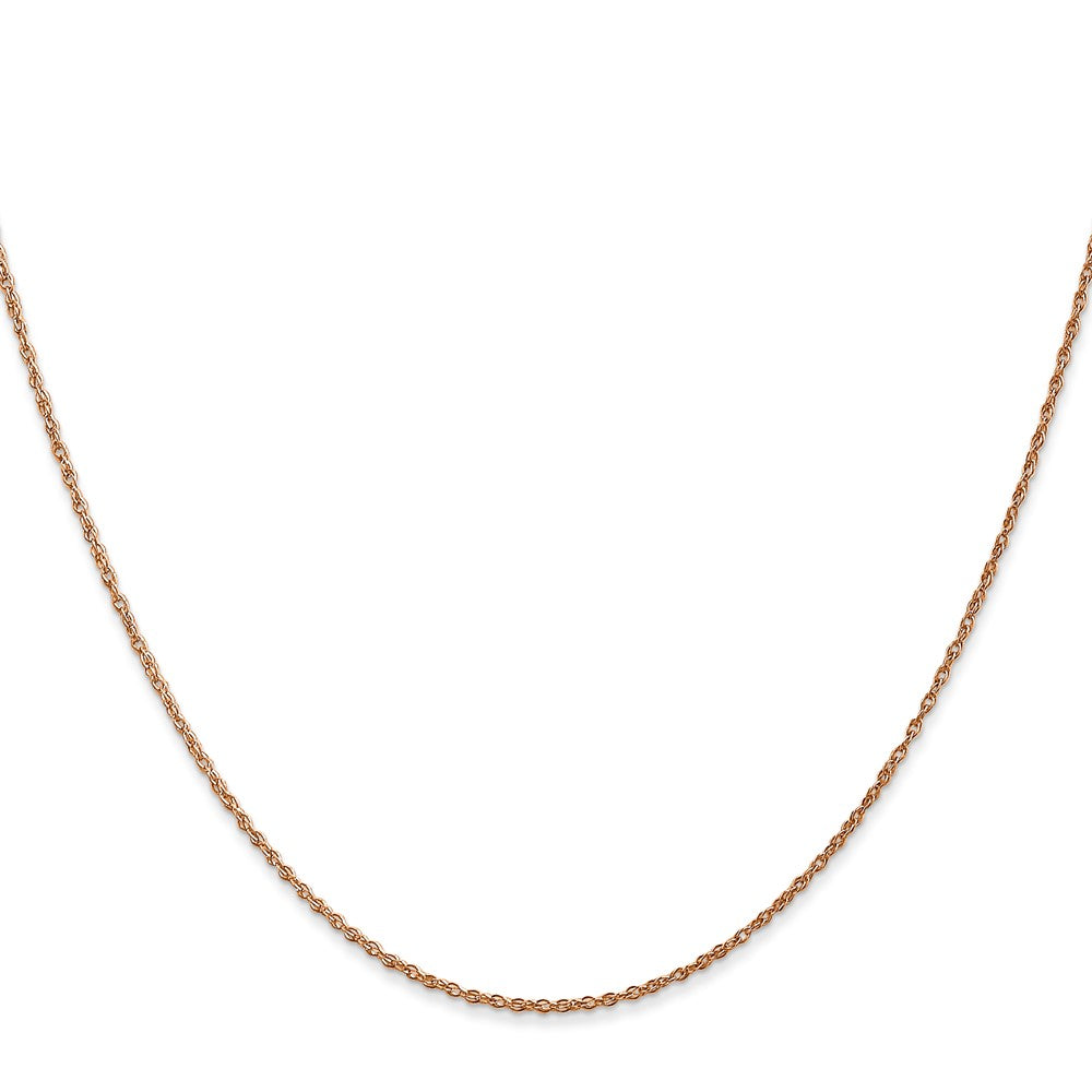 14K Rose Gold 16 Inch .8mm Baby Rope With Spring Ring Clasp Chain Necklace