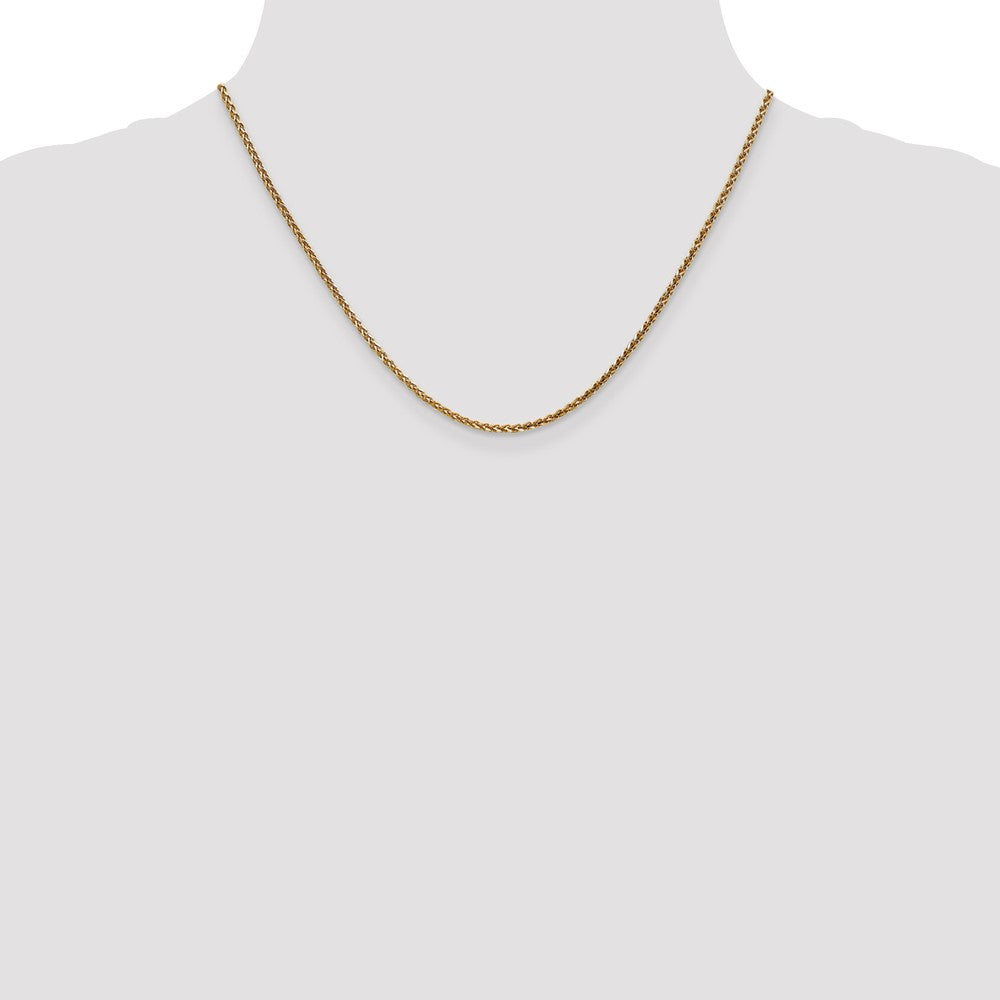 14K Rose Gold 2.1mm Diamond-Cut Spiga With Lobster Clasp Chain Necklace