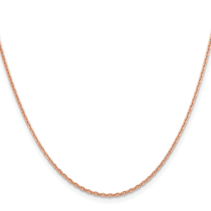 14K Rose Gold 16 inch 1.65mm Diamond-cut Cable with Lobster Clasp Chain Necklace