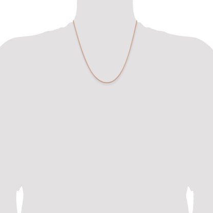 14K Rose Gold 20 inch 1.65mm Diamond-cut Cable with Lobster Clasp Chain Necklace