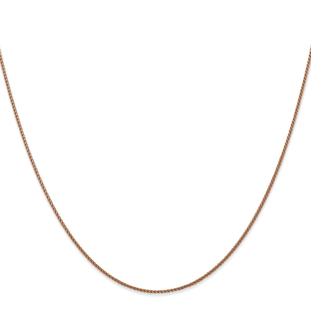 14K Rose Gold 1.05mm Diamond-Cut Spiga With Lobster Clasp Chain Necklace