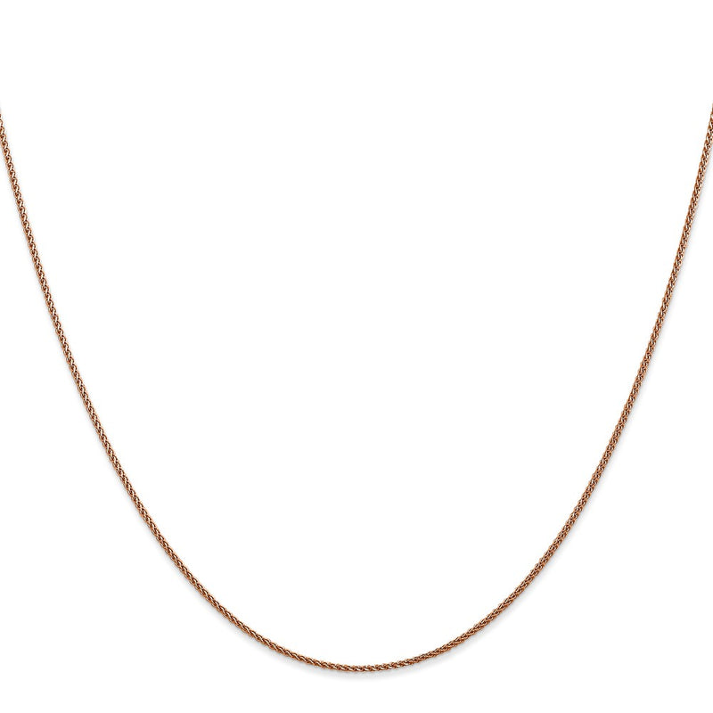 14K Rose Gold 1.05mm Diamond-Cut Spiga With Lobster Clasp Chain Necklace