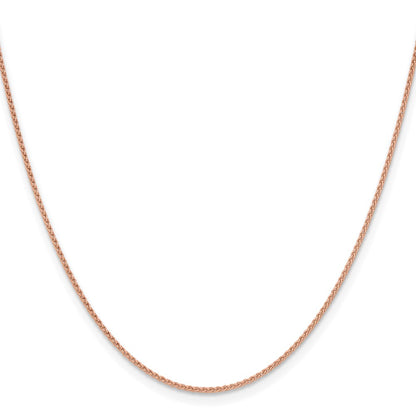 14K Rose Gold 30 Inch 1.25mm Solid Polished Spiga With Lobster Clasp Chain Necklace