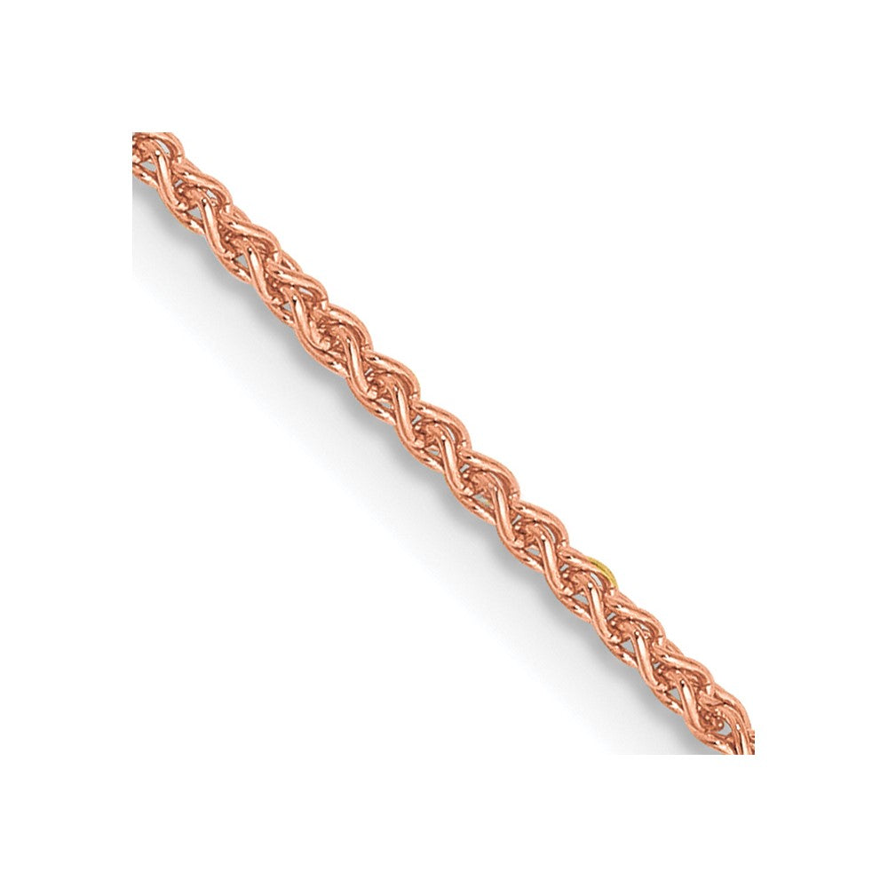 14K Rose Gold 30 Inch 1.25mm Solid Polished Spiga With Lobster Clasp Chain Necklace