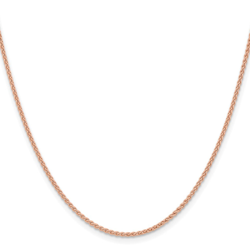 14K Rose Gold 30 Inch 1.7mm Solid Polished Spiga With Lobster Clasp Chain Necklace
